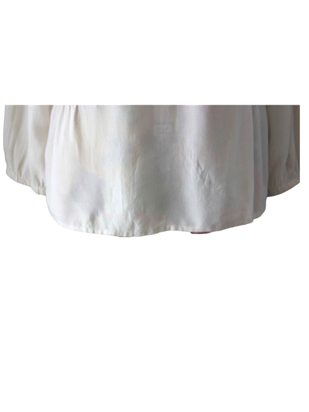 American Eagle Bohemian Flowy Sleeve Peasant Embroidered Summer Top Sz Small - Picture 5 of 10